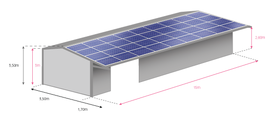 Bâtiment solaire photovoltaique