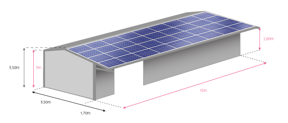 Bâtiment solaire photovoltaique